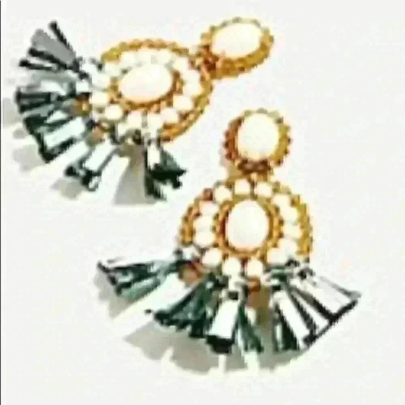 J Crew New Raffia Drop Earrings - Picture 2 of 2